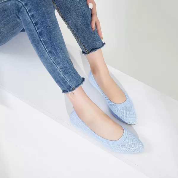 BABUDOG Women's Mesh Flats Shoes Pointed-Toe Dress Shoes for Women Black Flats Shoes Comfortable Memory Foam Flats Shoes