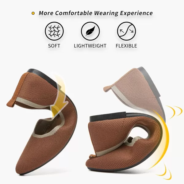 BABUDOG Women's Mesh Flats Shoes Pointed-Toe Dress Shoes for Women Black Flats Shoes Comfortable Memory Foam Flats Shoes