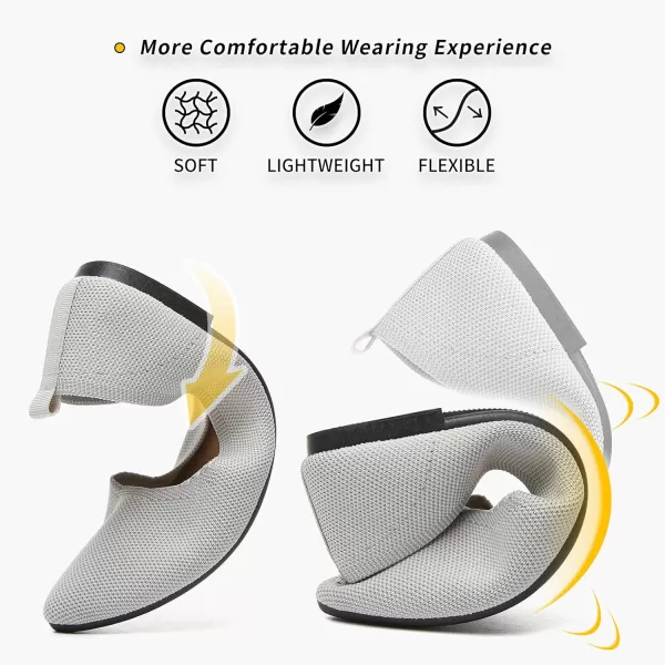 BABUDOG Women's Mesh Flats Shoes Pointed-Toe Dress Shoes for Women Black Flats Shoes Comfortable Memory Foam Flats Shoes
