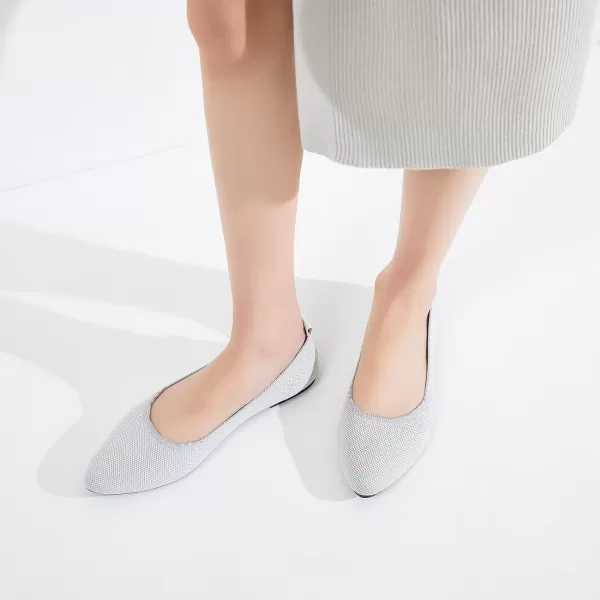 BABUDOG Women's Mesh Flats Shoes Pointed-Toe Dress Shoes for Women Black Flats Shoes Comfortable Memory Foam Flats Shoes