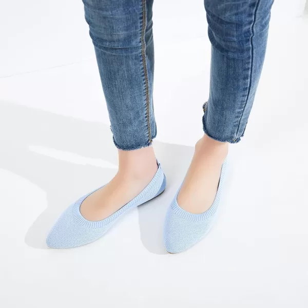 BABUDOG Women's Mesh Flats Shoes Pointed-Toe Dress Shoes for Women Black Flats Shoes Comfortable Memory Foam Flats Shoes