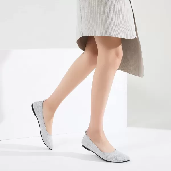BABUDOG Women's Mesh Flats Shoes Pointed-Toe Dress Shoes for Women Black Flats Shoes Comfortable Memory Foam Flats Shoes