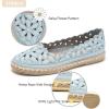 imageHEAWISH Womens Ballet Flat Daisy Round Toe Dress Shoes Casual Slip On Rope LoaferBlue