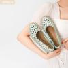 imageHEAWISH Womens Ballet Flat Daisy Round Toe Dress Shoes Casual Slip On Rope LoaferGreen