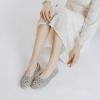 imageHEAWISH Womens Ballet Flat Daisy Round Toe Dress Shoes Casual Slip On Rope LoaferGrey
