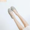 imageHEAWISH Womens Ballet Flat Daisy Round Toe Dress Shoes Casual Slip On Rope LoaferGrey