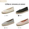 imageHEAWISH Womens Ballet Flat Daisy Round Toe Dress Shoes Casual Slip On Rope LoaferWhite