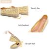 imageHEAWISH Womens Ballet Flat Daisy Round Toe Dress Shoes Casual Slip On Rope LoaferYellow