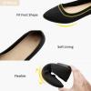 imageHEAWISH Womens Ballet Flat Flats Shoes Comfortable Mesh Pointed Toe Slip On Dress ShoesBlack