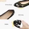 imageHEAWISH Womens Ballet Flat Flats Shoes Comfortable Mesh Pointed Toe Slip On Dress ShoesBlack Leopard