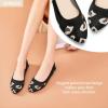 imageHEAWISH Womens Ballet Flat Flats Shoes Comfortable Mesh Pointed Toe Slip On Dress ShoesBlack Leopard