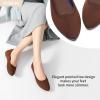imageHEAWISH Womens Ballet Flat Flats Shoes Comfortable Mesh Pointed Toe Slip On Dress ShoesTan