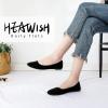 imageHEAWISH Womens Black Flats Shoes Comfortable Suede Pointed Toe Slip On Casual Ballet Flats Dress Shoes Nude FlatsBlack