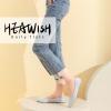 imageHEAWISH Womens Black Flats Shoes Comfortable Suede Pointed Toe Slip On Casual Ballet Flats Dress Shoes Nude FlatsBlue