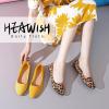 imageHEAWISH Womens Black Flats Shoes Comfortable Suede Pointed Toe Slip On Casual Ballet Flats Dress Shoes Nude FlatsLeopard