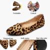 imageHEAWISH Womens Black Flats Shoes Comfortable Suede Pointed Toe Slip On Casual Ballet Flats Dress Shoes Nude FlatsLeopard