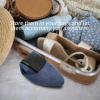 imageHEAWISH Womens Black Flats Shoes Comfortable Suede Pointed Toe Slip On Casual Ballet Flats Dress Shoes Nude FlatsNavy