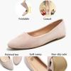 imageHEAWISH Womens Black Flats Shoes Comfortable Suede Pointed Toe Slip On Casual Ballet Flats Dress Shoes Nude FlatsNude