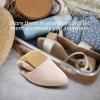 imageHEAWISH Womens Black Flats Shoes Comfortable Suede Pointed Toe Slip On Casual Ballet Flats Dress Shoes Nude FlatsNude