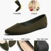 imageHEAWISH Womens Black Flats Shoes Comfortable Suede Pointed Toe Slip On Casual Ballet Flats Dress Shoes Nude FlatsOlive Green