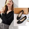 imageHEAWISH Womens Flats Shoes Comfortable Crochet Lace Mesh Round Toe Slip On Casual Ballet Flats Dress ShoesBlack