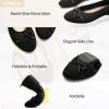 imageHEAWISH Womens Flats Shoes Comfortable Crochet Lace Mesh Round Toe Slip On Casual Ballet Flats Dress ShoesBlack