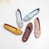 imageHEAWISH Womens Flats Shoes Comfortable Crochet Lace Mesh Round Toe Slip On Casual Ballet Flats Dress ShoesTan