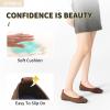 imageHEAWISH Womens Flats Shoes Comfortable Crochet Lace Mesh Round Toe Slip On Casual Ballet Flats Dress ShoesTan