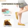 imageHEAWISH Womens Flats Shoes Comfortable Crochet Lace Mesh Round Toe Slip On Casual Ballet Flats Dress ShoesYellow
