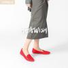imageHEAWISH Womens Floral Ballet Flats for Women Black Beige Slip On Flowers PU Leather Round Toe Dress ShoesRed