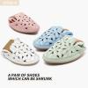 imageHEAWISH Womens Floral Ballet Flats for Women Black Beige Slip On Flowers PU Leather Round Toe Dress ShoesWhite