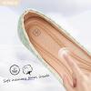 imageHEAWISH Womens Round Toe Flats Shoes Ballet Flats Dressy Comfortable White Green Flats for WomenGreen