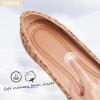 imageHEAWISH Womens Round Toe Flats Shoes Ballet Flats Dressy Comfortable White Green Flats for WomenTan