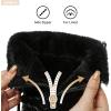 imageHEAWISH Womens Winter Snow Boot Fur Lined Mid Calf Warm BootsBlack