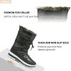 imageHEAWISH Womens Winter Snow Boot Fur Lined Mid Calf Warm BootsGreen