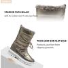 imageHEAWISH Womens Winter Snow Boot Fur Lined Mid Calf Warm BootsRose Gold