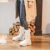 imageHEAWISH Womens Winter Snow Boot Fur Lined Mid Calf Warm BootsWhite