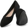 imageHEAWISH Womens Black Flats Shoes Comfortable Suede Pointed Toe Slip On Casual Ballet Flats Dress Shoes Nude FlatsBlack