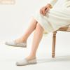 imageHEAWISH Ballet Flats for Women Loafer Slip on ShoesBreathable Womens Shoes Dressy Casual Espadrilles for Women Rope Loafer FlatsApricot