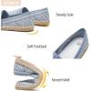 imageHEAWISH Ballet Flats for Women Loafer Slip on ShoesBreathable Womens Shoes Dressy Casual Espadrilles for Women Rope Loafer FlatsBlue