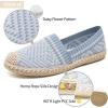 imageHEAWISH Ballet Flats for Women Loafer Slip on ShoesBreathable Womens Shoes Dressy Casual Espadrilles for Women Rope Loafer FlatsBlue