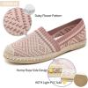 imageHEAWISH Ballet Flats for Women Loafer Slip on ShoesBreathable Womens Shoes Dressy Casual Espadrilles for Women Rope Loafer FlatsPink