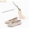 imageHEAWISH Comfortable Round Toe Flats Shoes Women Slip On Ballet Flats for Women Casual Womens Flats for WalkingBeige Grey