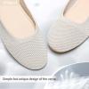 imageHEAWISH Comfortable Round Toe Flats Shoes Women Slip On Ballet Flats for Women Casual Womens Flats for WalkingBeige Grey