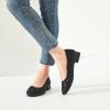 imageHEAWISH Womens Black Loafers Floral Ballet Flats ShoesPu Leather Dress Shoes with Heel Comfortable Slip on LoaferBlack Heel