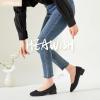 imageHEAWISH Womens Black Loafers Floral Ballet Flats ShoesPu Leather Dress Shoes with Heel Comfortable Slip on LoaferBlack Heel