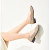 imageHEAWISH Womens Black Loafers Floral Ballet Flats ShoesPu Leather Dress Shoes with Heel Comfortable Slip on LoaferChocolate Heel