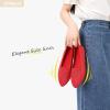 imageHEAWISH Womens Flats Shoes Pointed Toe Ballet Flats Dressy ComfortableChili Red