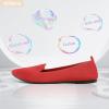 imageHEAWISH Womens Flats Shoes Pointed Toe Ballet Flats Dressy ComfortableChili Red
