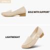 imageHEAWISH Womens Loafers Slip on Low Heel ShoesClosed Toe Pumps Dress ShoesCasual Loafer Work Flats Wedding ShoePink